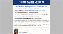 Desktop Screenshot of halifaxguitarlessons.com