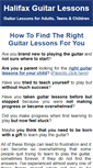 Mobile Screenshot of halifaxguitarlessons.com