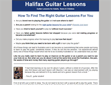 Tablet Screenshot of halifaxguitarlessons.com